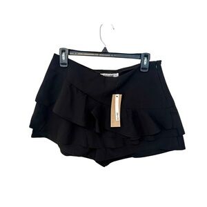 Black Ruffle Skort